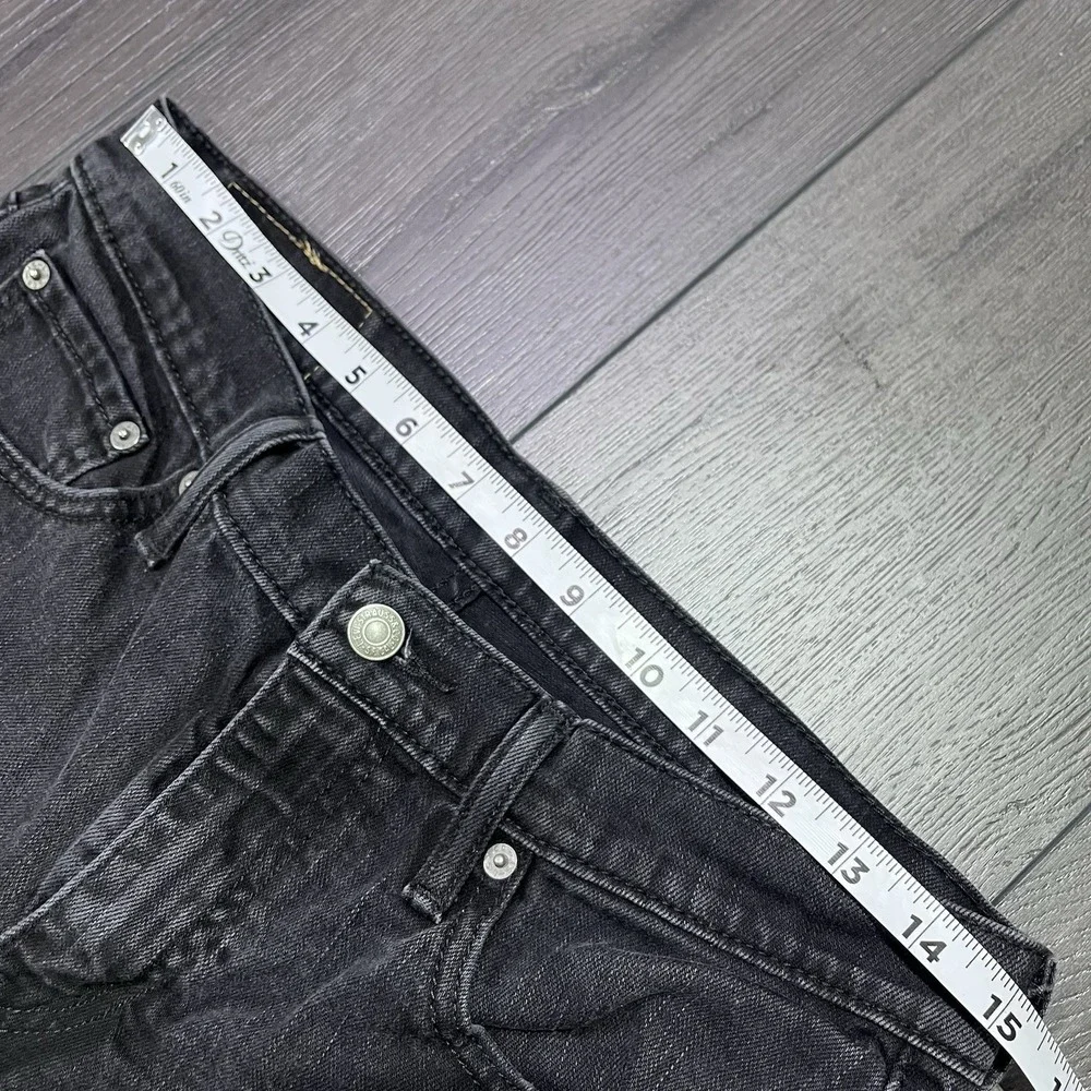 Levis Jeans Mens 30x31 Charcoal‎ Black Dark Wash  Denim Grunge Punk Metal 508